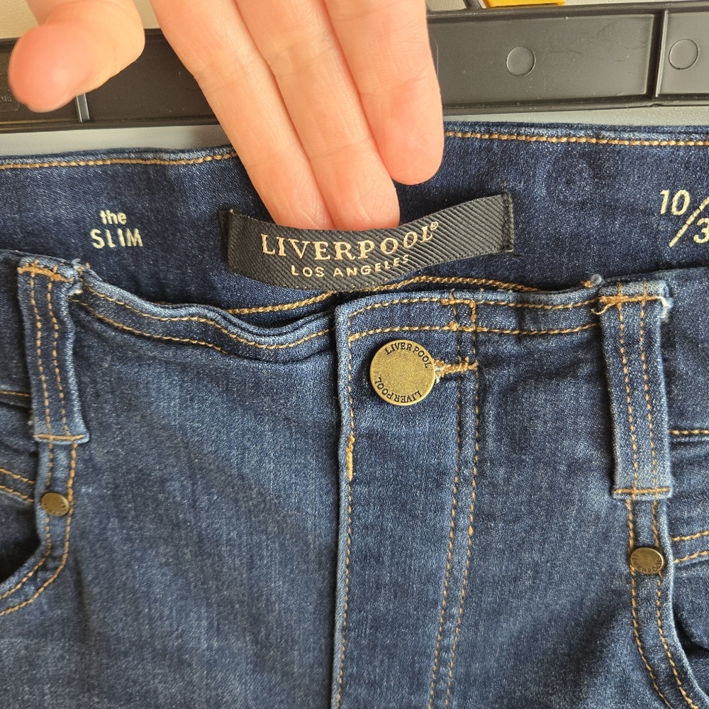 Liverpool Dark Blue Straight Leg Jeans - Picture 2 of 6